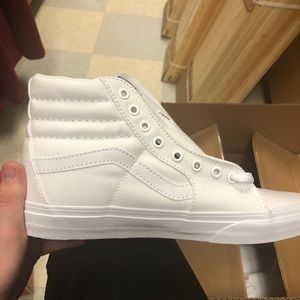 High/Low top White Vans